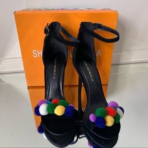 Rainbow Pom Pom Heels
